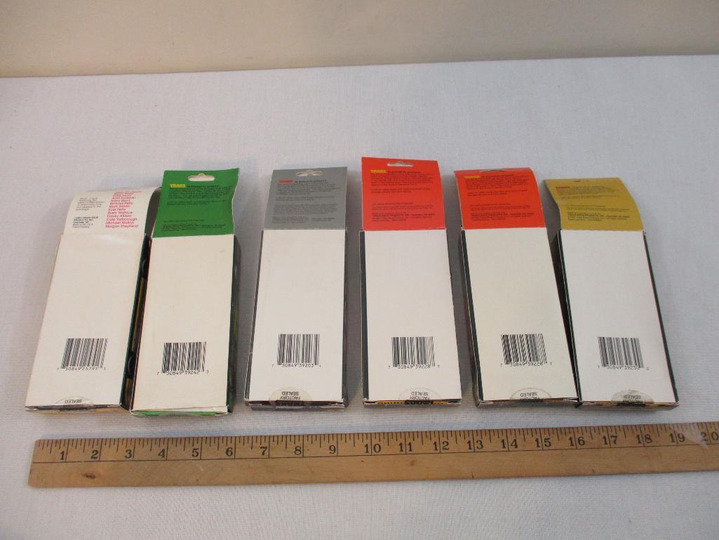 Six Packs of Traks Nascar Super High-Gloss Coated Cards including Michael Waltrip Team Set, '91