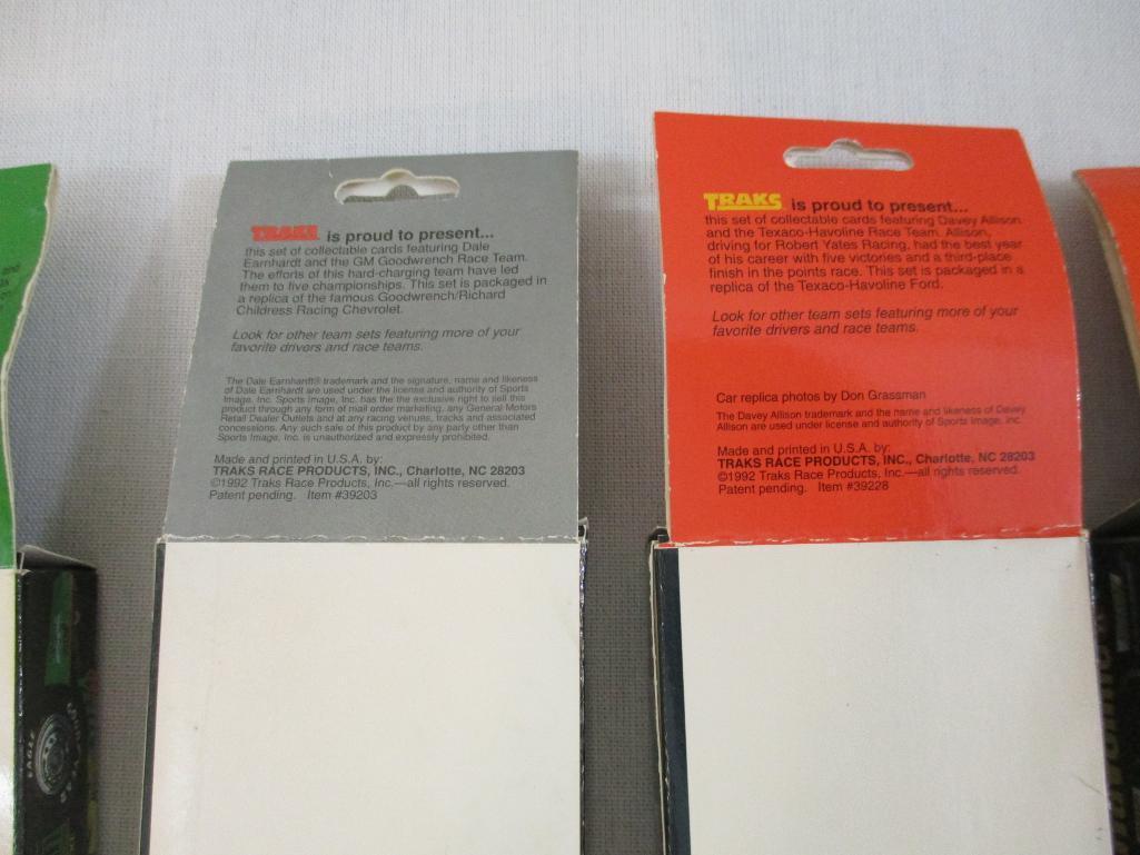 Six Packs of Traks Nascar Super High-Gloss Coated Cards including Michael Waltrip Team Set, '91