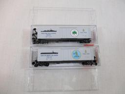 Two Micro Trains Line N Scale Train Cars including USS The Sullivans Navy Series #7 50' Standard