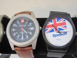 Lot of Men's Watches from Fossil, Reebok, Wenger and more, AS IS, 14 oz