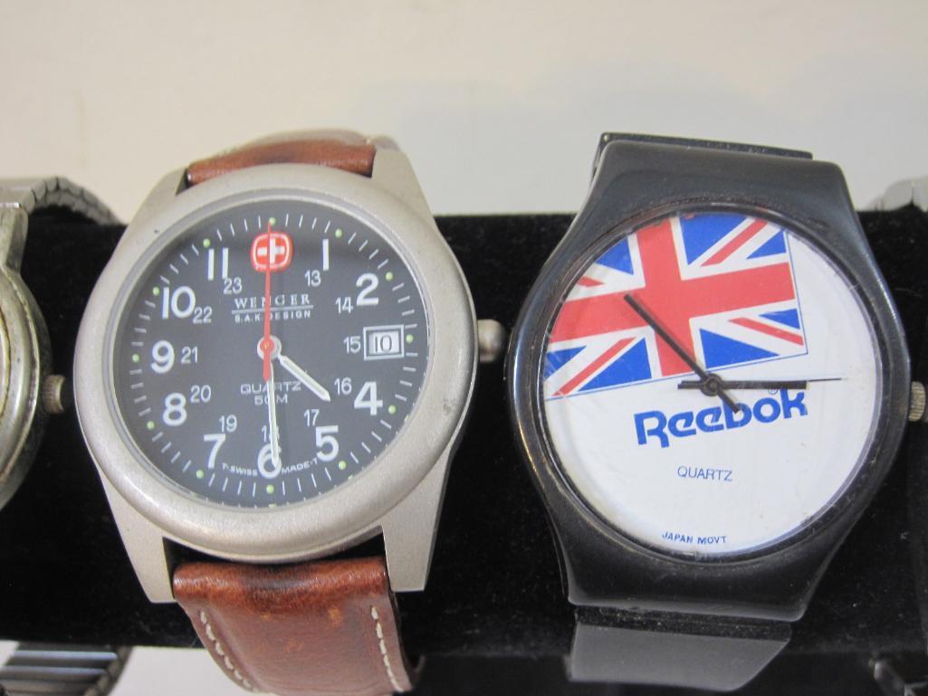 Lot of Men's Watches from Fossil, Reebok, Wenger and more, AS IS, 14 oz