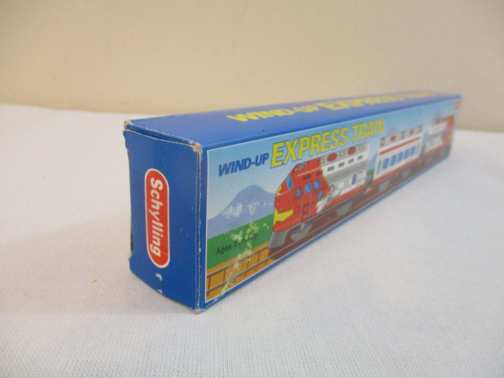 Schylling Wind-Up Express Train in original box, 5 oz