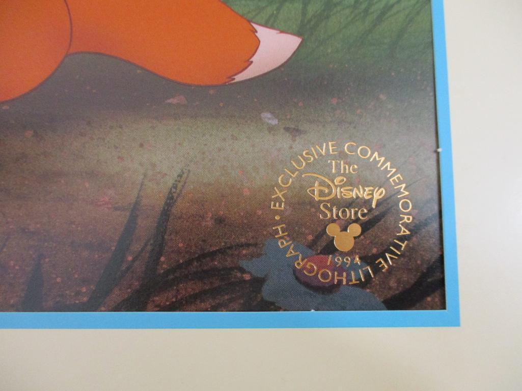 Two 1990s Walt Disney's Exclusive Commemorative Animation Lithographs including Bambi (1997) and The