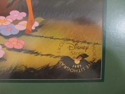 Two 1990s Walt Disney's Exclusive Commemorative Animation Lithographs including Bambi (1997) and The