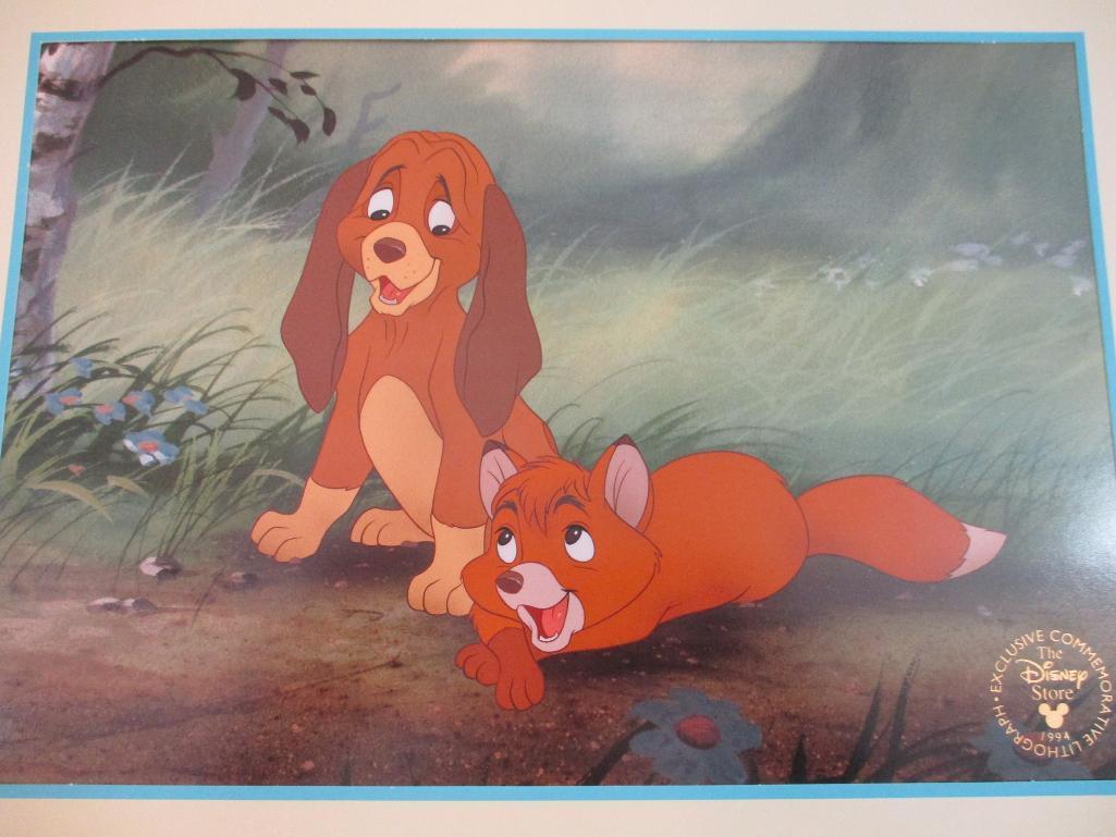 Two 1990s Walt Disney's Exclusive Commemorative Animation Lithographs including Bambi (1997) and The