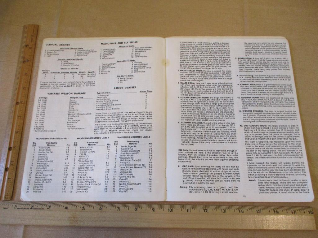 Dungeon Module B2 The Keep on the Borderlands 1981, Dungeon Module B4 The Lost City 1982 for