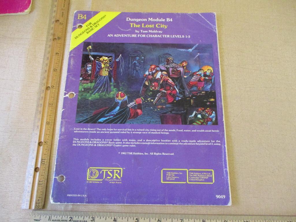 Dungeon Module B2 The Keep on the Borderlands 1981, Dungeon Module B4 The Lost City 1982 for