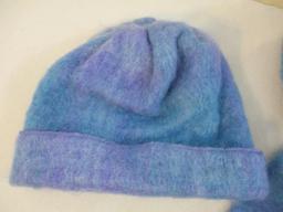 Very soft Cushendale Mohair and Wool Hat and Scarf Set, made in Ireland, 7 oz
