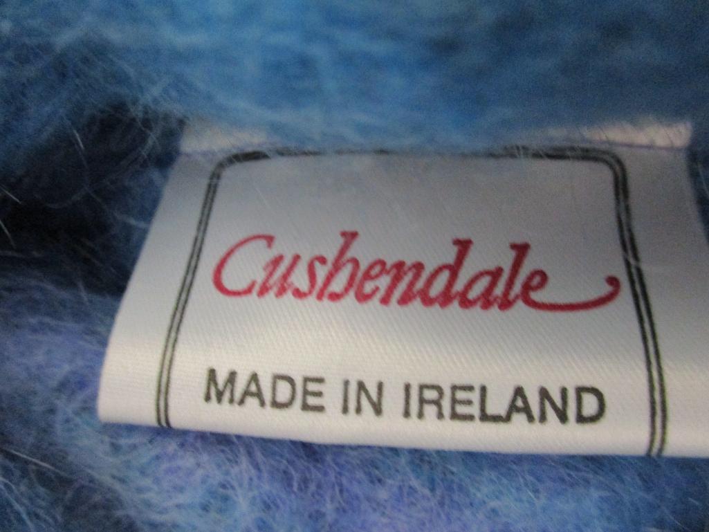 Very soft Cushendale Mohair and Wool Hat and Scarf Set, made in Ireland, 7 oz