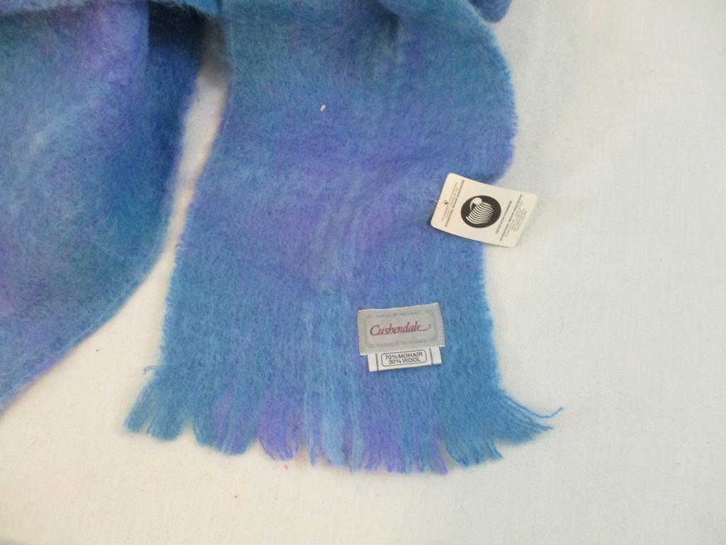 Very soft Cushendale Mohair and Wool Hat and Scarf Set, made in Ireland, 7 oz