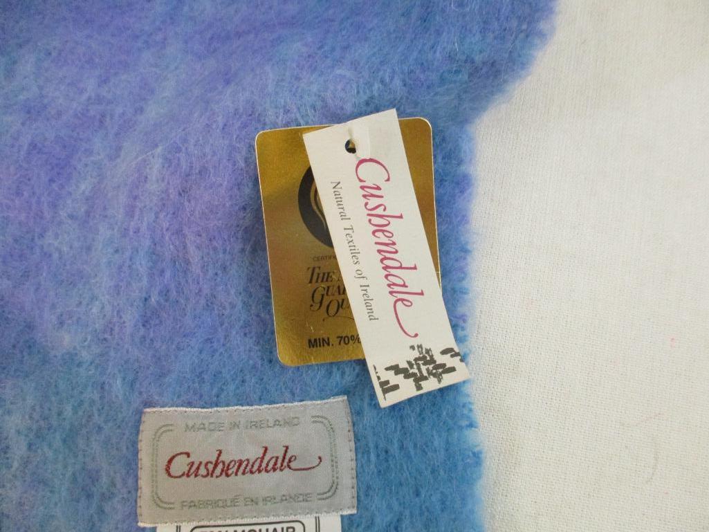 Very soft Cushendale Mohair and Wool Hat and Scarf Set, made in Ireland, 7 oz