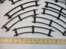 Lot of Metal Train Track, 2 Rail, o scale curves and straights and 4 K-Line S Gauge straights, 2 lbs