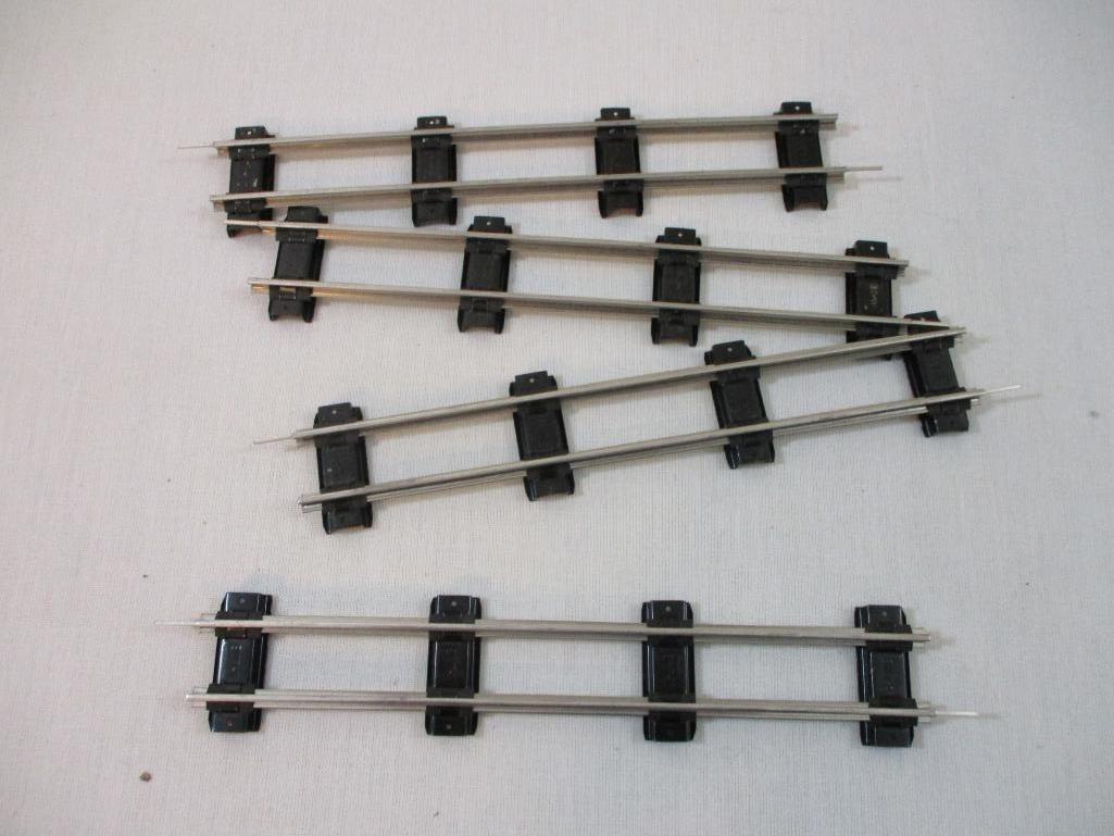 Lot of Metal Train Track, 2 Rail, o scale curves and straights and 4 K-Line S Gauge straights, 2 lbs