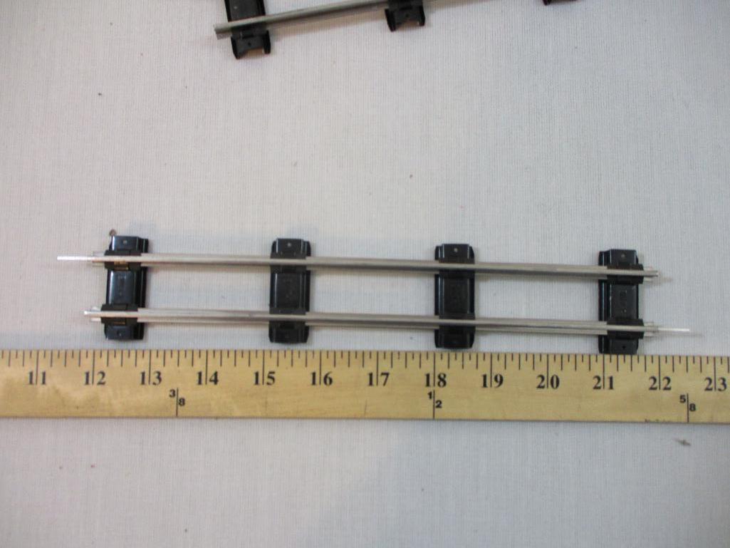 Lot of Metal Train Track, 2 Rail, o scale curves and straights and 4 K-Line S Gauge straights, 2 lbs