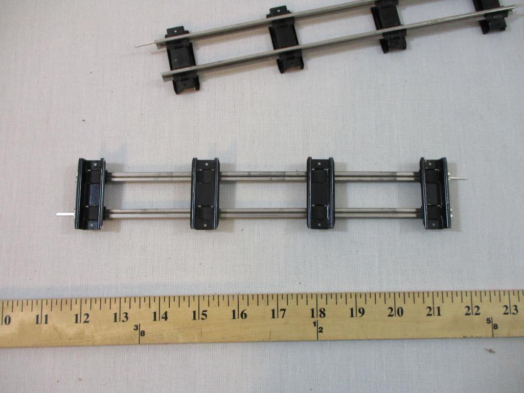Lot of Metal Train Track, 2 Rail, o scale curves and straights and 4 K-Line S Gauge straights, 2 lbs