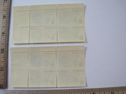 Two Blocks of Four 10 Cent Pioneer Jupitar U.S. Postage Stamps Scott #1556