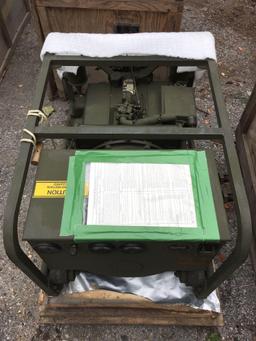 Military Standard Generator 3 KW 28 Volts DC 4 Cylinder Air Cooled, engine preserved with shipping