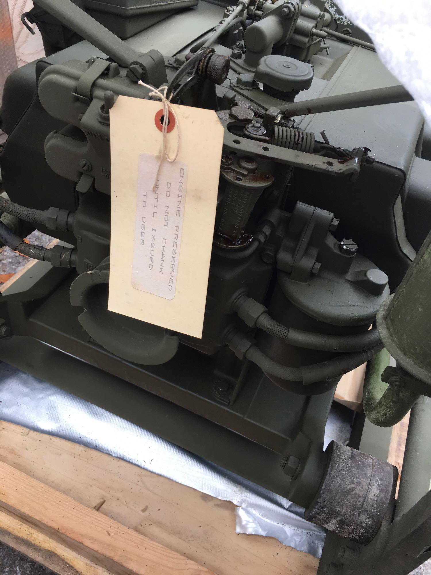 Military Standard Generator 3 KW 28 Volts DC 4 Cylinder Air Cooled, engine preserved with shipping