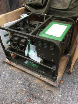 Military Standard Generator 3 KW 28 Volts DC 4 Cylinder Air Cooled, engine preserved with shipping