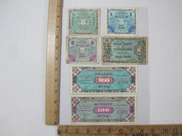 Assortment of 1944 Issue Germany Allied Military Currency, assorted values