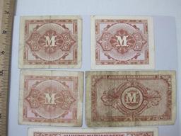 Assortment of 1944 Issue Germany Allied Military Currency, assorted values