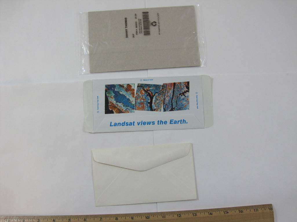 Two First Day Covers and Bicentennial Envelope: 1985 Landstat Satellite and 2012 Danny Thomas