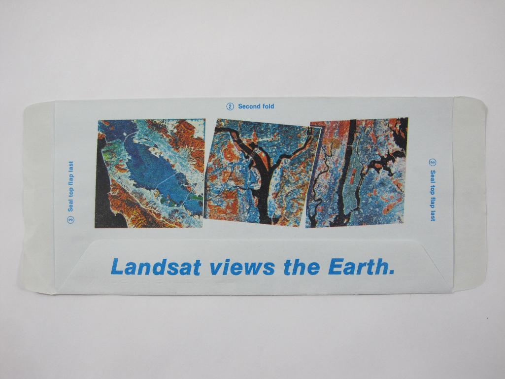 Two First Day Covers and Bicentennial Envelope: 1985 Landstat Satellite and 2012 Danny Thomas