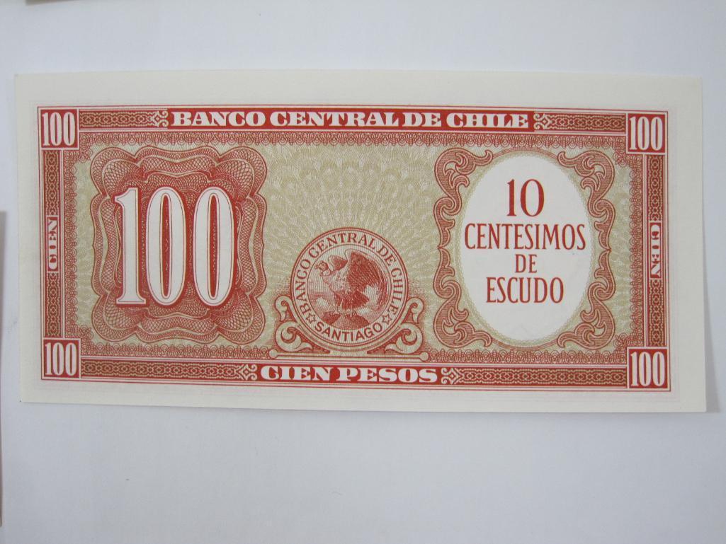 Chilean Currency 5 Banco Central De Chile Notes, assorted dates