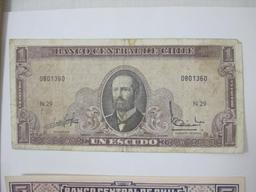 Chilean Currency 5 Banco Central De Chile Notes, assorted dates