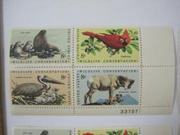 Four Blocks of Postage Stamps Wildlife Conservation 8 cent #1464-1467, mint