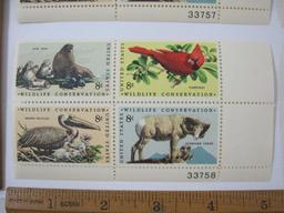 Four Blocks of Postage Stamps Wildlife Conservation 8 cent #1464-1467, mint