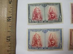 Five Spain Semi-Postal 1928 Toledo Issue Stamps, hinged