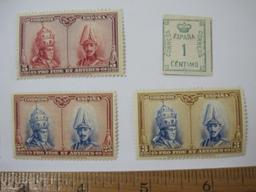 Five Spain Semi-Postal 1928 Toledo Issue Stamps, hinged