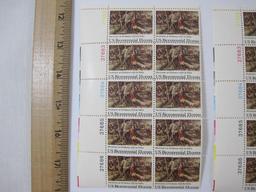 Two Blocks of Postage Stamps US Bicentennial 13 cent #1722, mint
