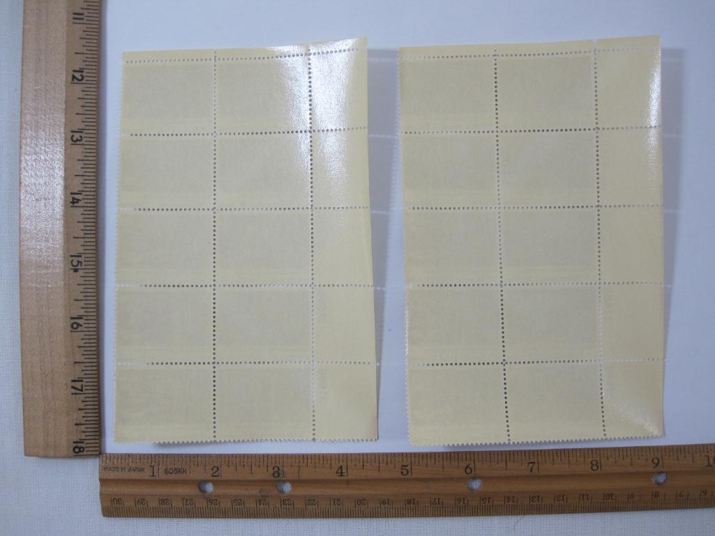 Two Blocks of Postage Stamps US Bicentennial 13 cent #1722, mint