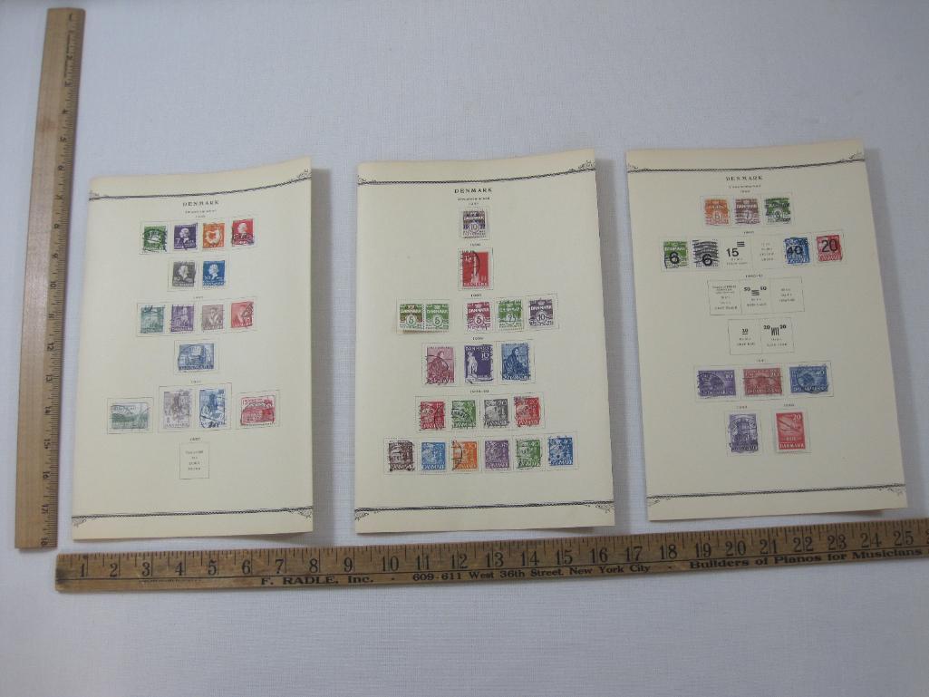 Unwatermarked Stamps from Denmark, 1935 through 1943