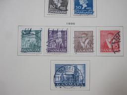 Unwatermarked Stamps from Denmark, 1935 through 1943