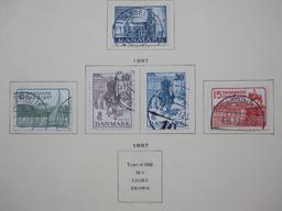 Unwatermarked Stamps from Denmark, 1935 through 1943