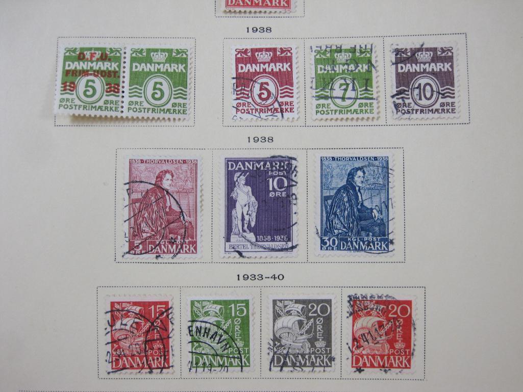 Unwatermarked Stamps from Denmark, 1935 through 1943