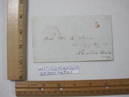 Stampless Cover Westfield MS to Newton MS April 16 1849, Red 5