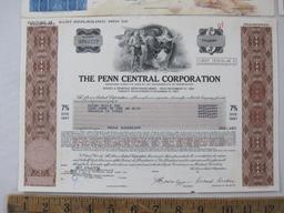 Stock Certificates includes The Lehigh Coal and Navigation Company dated 1937, Reading Company, The