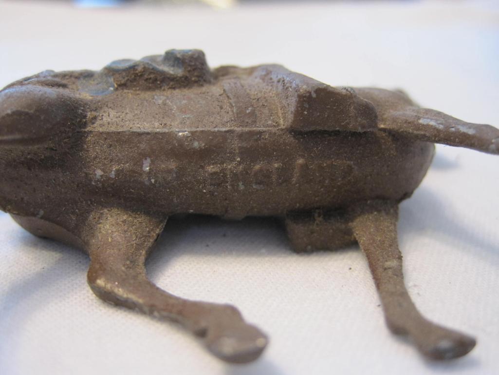 Three Medieval Soldiers with Horses Metal Figures from Cherilea and more, 1 needs head repaired