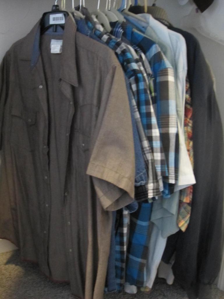 Mens Assorted Work Shirts including Wrangler, sizes XL