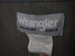 Mens Assorted Work Shirts including Wrangler, sizes XL