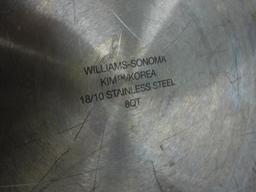 Williams-Sonoma 8 Qt Stainless Steel Pot with Steamer and Fryer Basket and Lid