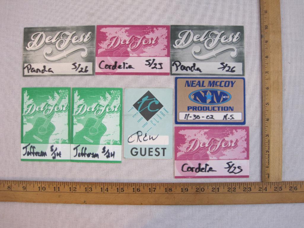 Crew Passes for Neal McCoy, Terri Clark and DelFest, 2 oz