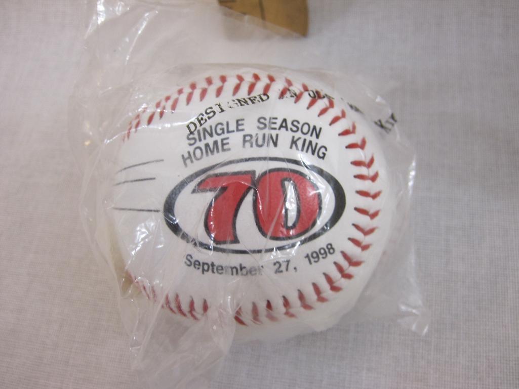 Three Commemorative Baseballs including Avon Mark McGwire, Bill Mazeroski and Willie Stargell, 1 lb