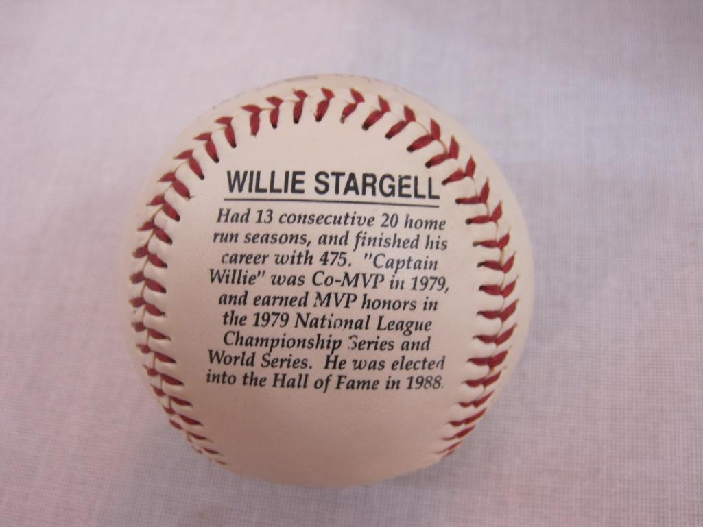 Three Commemorative Baseballs including Avon Mark McGwire, Bill Mazeroski and Willie Stargell, 1 lb