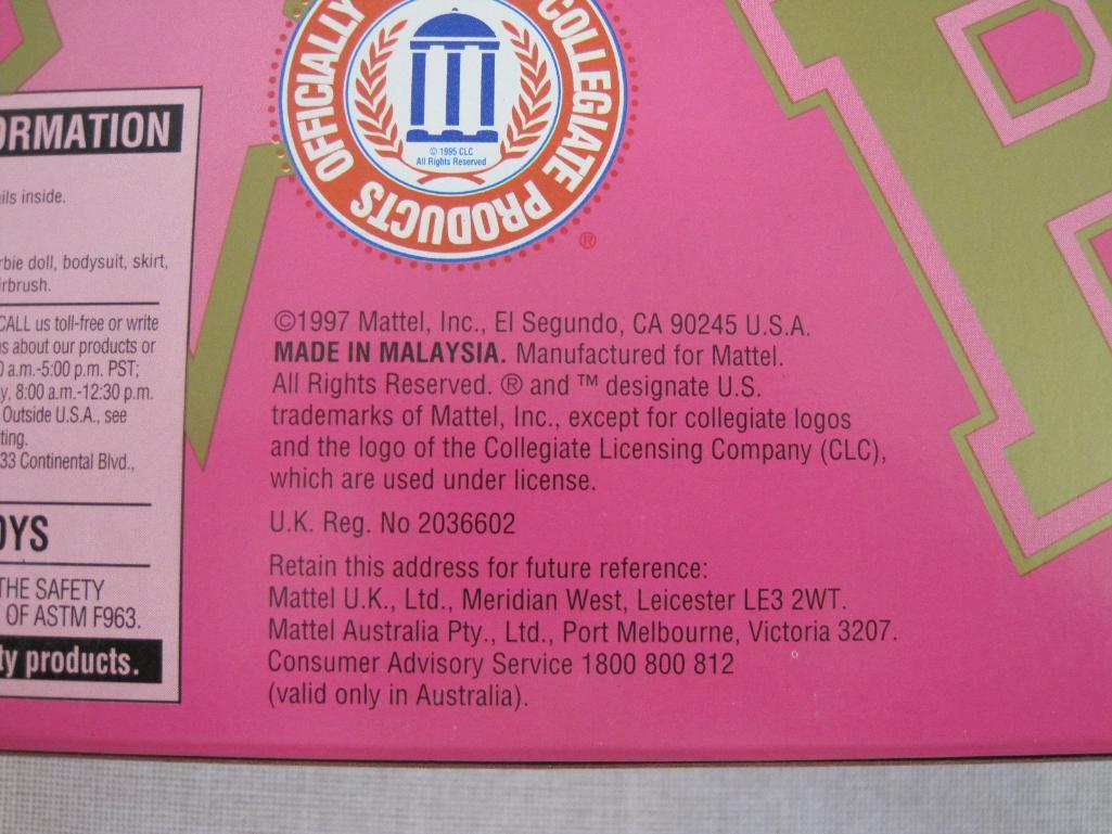 Tennessee Special Edition University Barbie, NRFB, 1997 Mattel, 9 oz