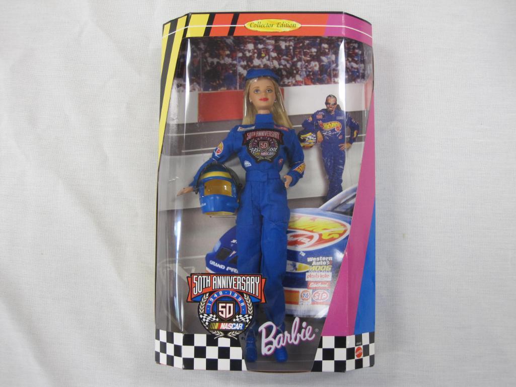 Nascar 50th Anniversary Collector Edition Barbie Doll, NRFB, 1 lb